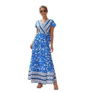 Floral Wrap Maxi Dress